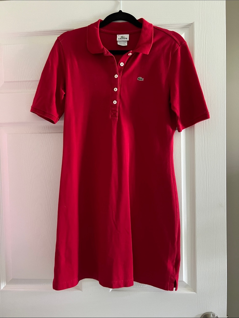 Lacoste Womens Bright Red Polo Shirt Dress